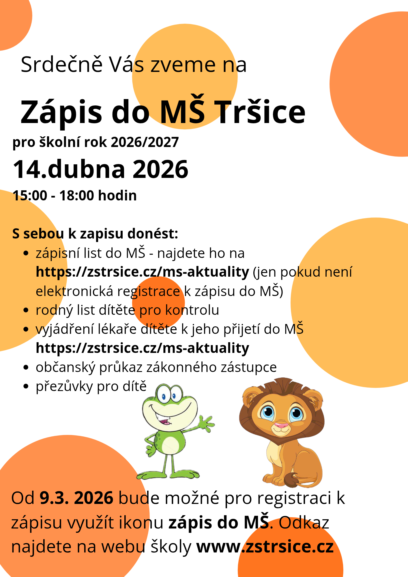 Zápis do MŠ 2026